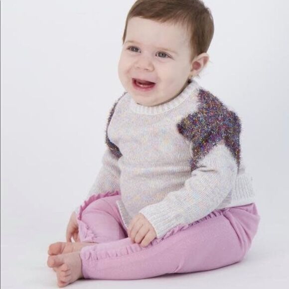 New Andy & Evan Girls Long Sleeve Sweater W/ Star - Picture 1 of 12